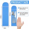 Weewooday Silver Storage Bags Anti Tarnish Silverware Sleeves Blue Flatware