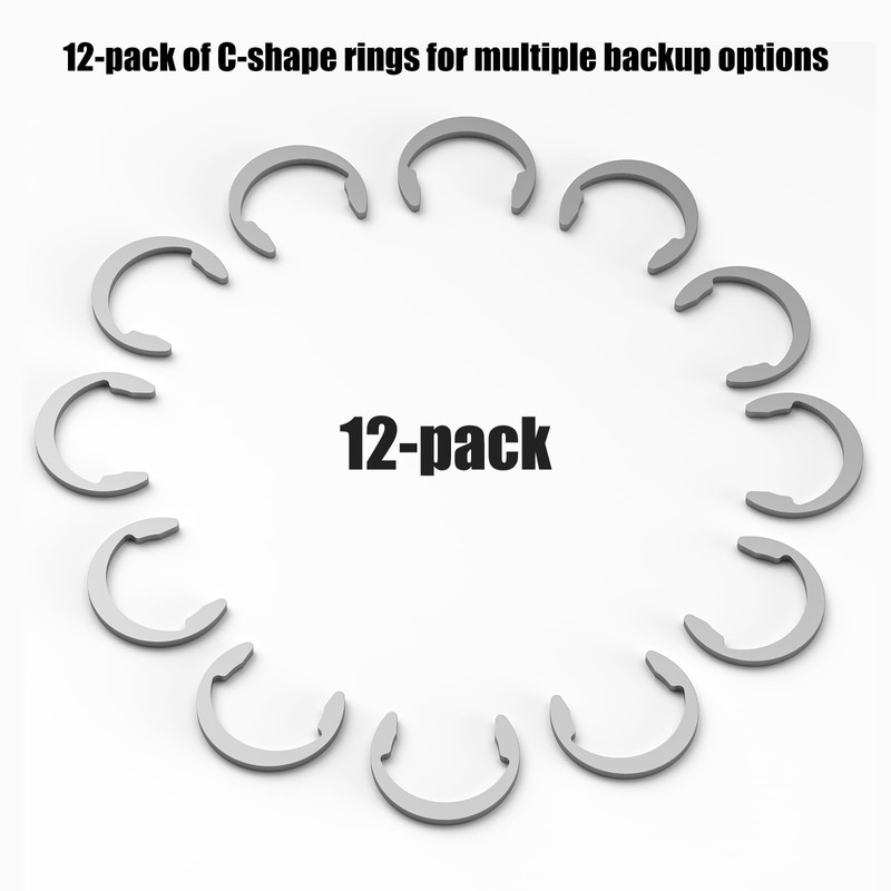 12-Pack Retaining Clip Rings Compatible with Cricut Maker Rubber Roller