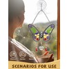 KUNDGLA Butterfly Suncatcher Grandma Stained Glass Sun Catcher for Windows