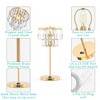 Bedside Lamp for Bedroom, Gold Crystal Table Lamp 18 Inches,