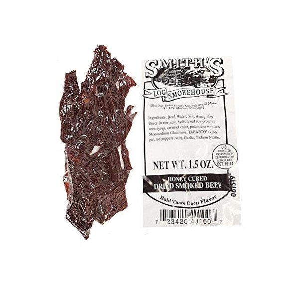 Smith's Honey Cured Beef Jerky, 1.5oz, Made in Maine (3 Count)