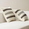 MIULEE Pack of 2 Boho Pillow Covers Dark Brown 18x18
