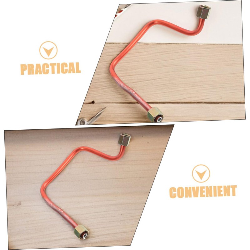 Gatuida 3Pcs Oil Air Compressor Aluminum Tube with Brass Valve