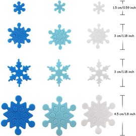 200 Pcs Foam Snowflake Stickers Glitter Snowflake Stickers Christmas Snowflake Decal Winter Snow Stickers for DIY Crafts