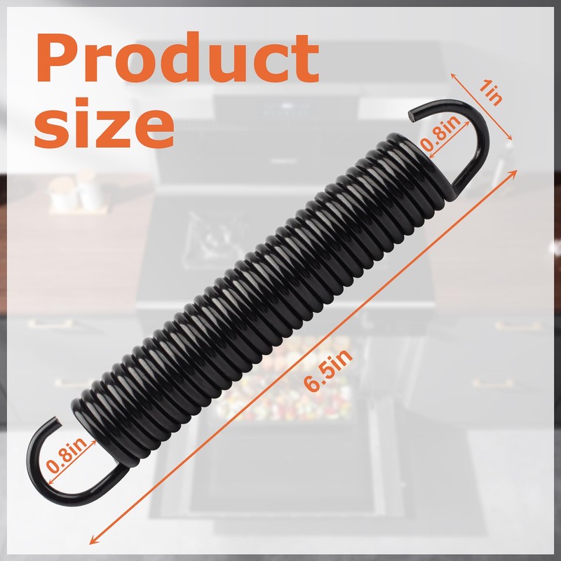 1005800 Oven Door Spring 1"x6.5" with Hooks-Heavy-Duty Extension Springs Compatible