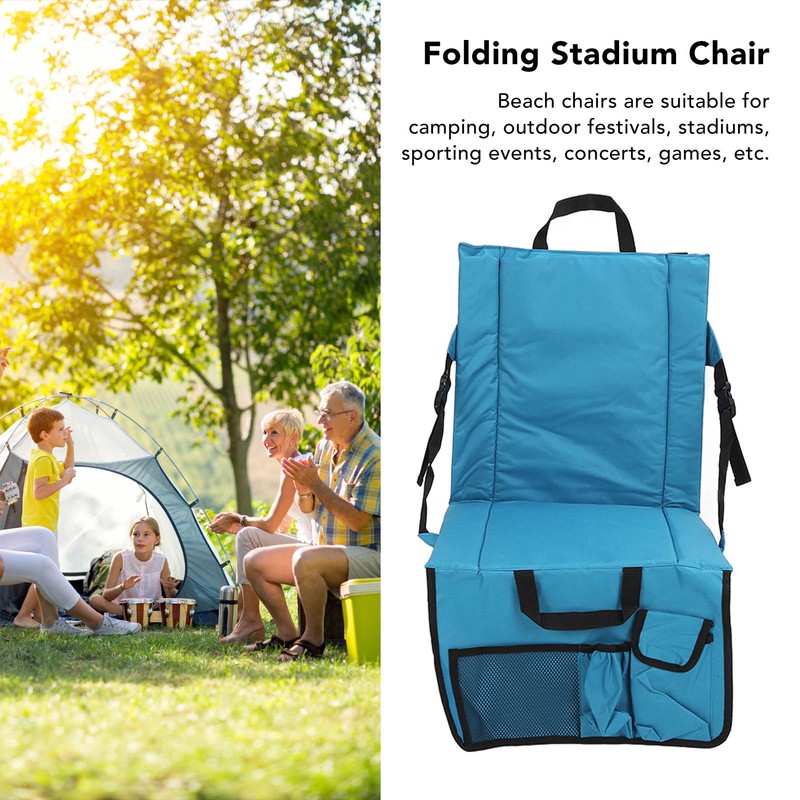 Folding Stadium Chair Adjustable Angle 600D Oxford Cloth Portable Bleacher