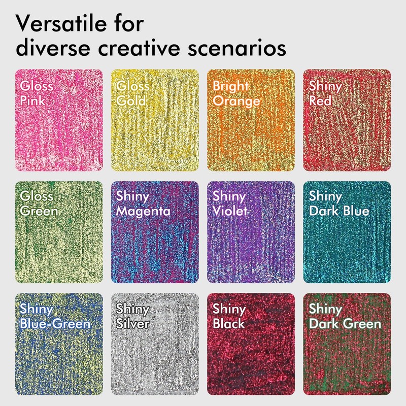 Stocking Stuffers for Teen Girls Boys,12 Colors Retractable Glitter Gel