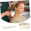 Vaguelly Bridal Hair Comb with Rhinestones Elegant Alloy Side Comb