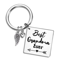 Grandma Keychain Gifts from Grandchildren Mothers Day Gifts for Grandmothers Birthday Christmas Gift for Grandma Nana Gifts from Grandkids - Best Grandma Ever Keychains