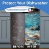 Washable Seashells Starfish Dishwasher Magnetic Cover for Kitchen Decor, Refrigerator