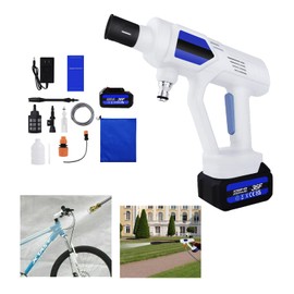 21V Cordless Pressure Washer, Portable Power Cleaner w/Accessories, Battery & Charger, Suitable for Car Washing & Surface Cleaning