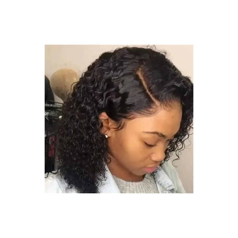 Curly Wig High Temperature Fiber Lace Front High Density