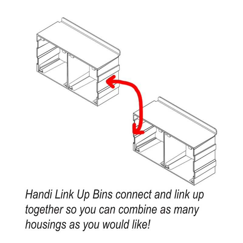 HandiWall Handi Link Up Tilt Bin - Modular Storage for