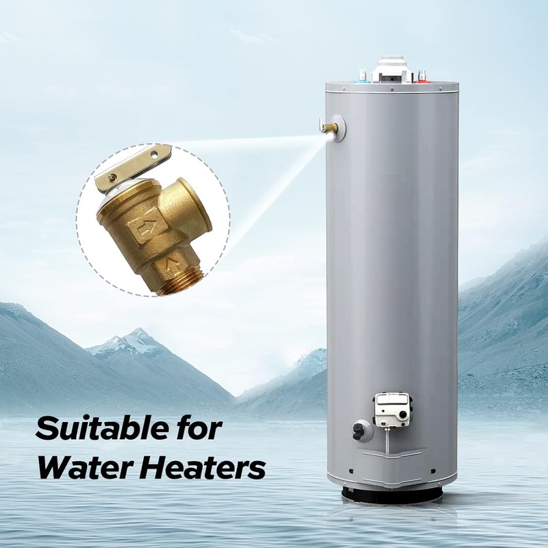FOGATTI 3/4" NPT Temperature and Pressure Relief Valve Connections for