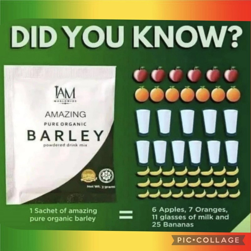 Pure Iam Worldwide Amazing Pure Organic Barley Powdered Drink Mix