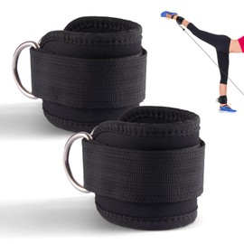 HOMEE Ankle Straps for Cable Machines,Adjustable Breathable Leg Straps for Kickbacks with Double D-Ring for Adults,Ankle Strap Gym Attachment for Glute Workouts,Leg Extensions and Lower Body Exercises