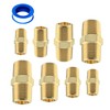 FloFlex Brass Fittings, 9pcs Hex Nipple Kit, 1/8", 1/4", 3/8",