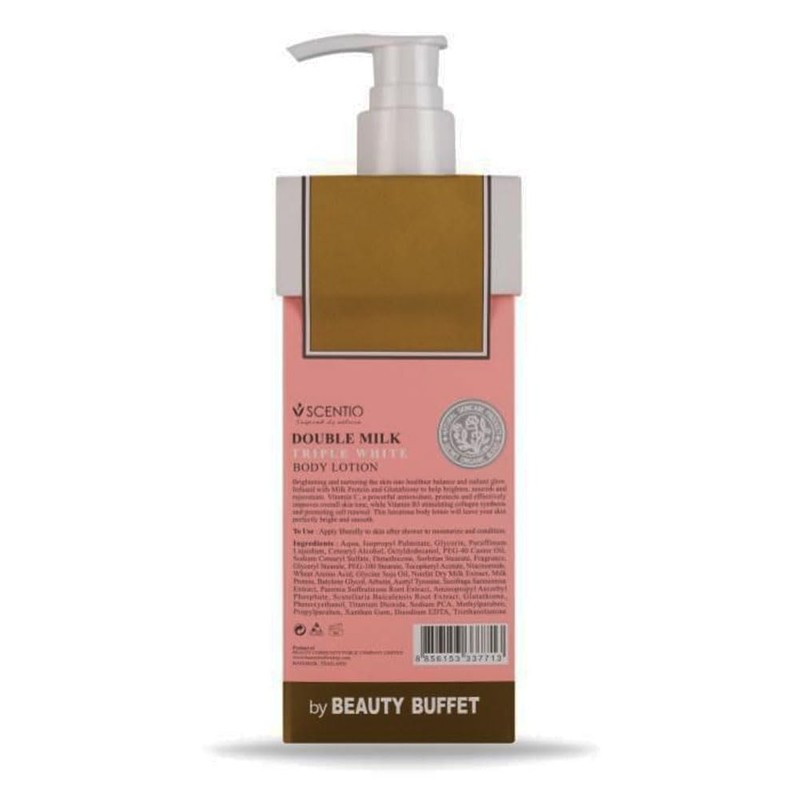 SCENTIO DOUBLE MILK TRIPLE BODY LOTION 250 ML.