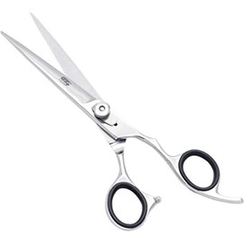 G4 Vision Hair Cutting Scissors Sharp Blades Hair Barber Shears Mustache Adjustment Screw J2 Stainless Steel Hair Scissor Haircut Hairdresser Shear for Kids Men and Women (6.5 In)