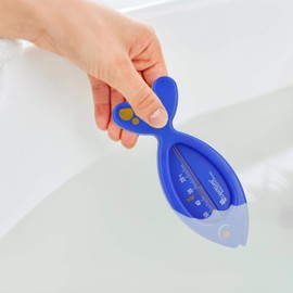 Lantelme Bath Thermometer Fish in Blue Analogue Thermometer for Safe Bathing in Bathtub for Babies Toddlers Children and Adults up to 52 °C Water Temperature (Blue)