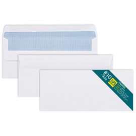 #10 Envelopes Self Seal - 100/pack - 4 1/8 x 9 1/2 inch Letter Size Envelopes - Business Envelopes #10 Flip & Stick Closure, Security Tinted Envelopes for Invoices, Statements - Blank White Envelopes
