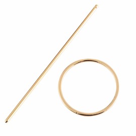 Gold Circle Hair Fork Metal Ponytail Hairpin Retro Hair Stick Minimalist Hair Clip Hair Accessories for Women Girls Long Hair