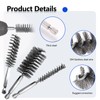 12Pcs Stainless Steel Bore Brush Set with 1/4" Hex Shank