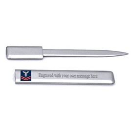 USA Navy Red E-Construction Electrician CE Engraved Letter Opener