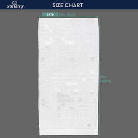 Softerry Waffle Bath Towel Set - 100% Soft Cotton - Plush and Extra Absorbent - Luxury Hotel & Spa Quality - Fade Resistant - Eco-Friendly (White, Set of 4 Bath)