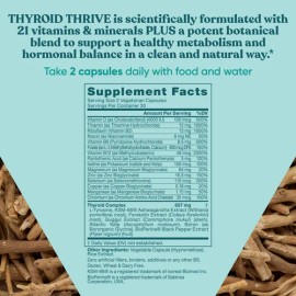 Thrive Energy Support Zinc Selenium Iodine 60 Cápsulas