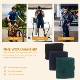 Mikinona 3Pairs Breathable Wrist Sweatbands Sports Wrist Bands for Basketball Football Running Compression Wrist Brace for Durable Support and Comfort Gym and Outdoor