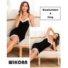Wikoan Negligee Women's Sexy Babydoll Short Nightdress Lace V-Neck Night