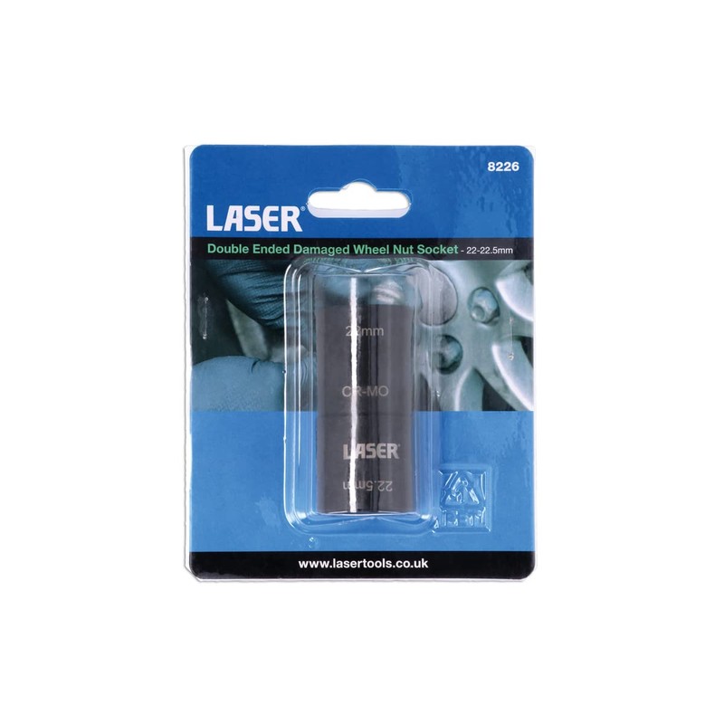 Laser 8226 Double Ended Damaged Wheel Nut Socket 22 x