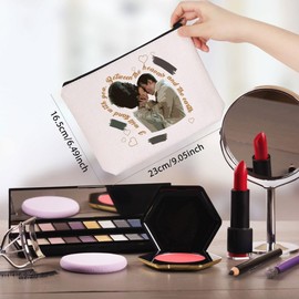 Queen Charlotte and King George Love Quote Inspired Canvas Makeup Bag (Heavens Earth CA)