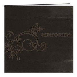 Pioneer - Embroidered Scroll Leatherette Postbound Memory Book 12" X 12"