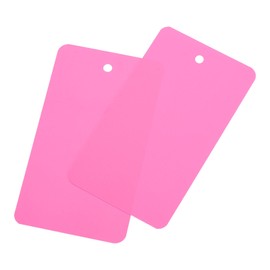 MECCANIXITY Blank Waterproof Eyelet Hole Plastic Shipping Tags for Product Identification, Valve Marking, Outdoor Tagging - 5x9cm/2 x 3.5 Inch, Pack of 100, Pink