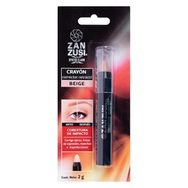 ZAN ZUSI - Crayn Corrector Retrctil. Tono BEIGE, corrige ojeras, lineas de expresin, manchas e imperfecciones. Contenido de 2g.                       