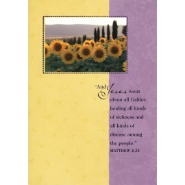 Dayspring Get Well Soon Yellow Sunflower Sunflowers Christian Greeting Card