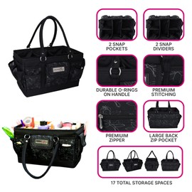 Everything Mary Deluxe Collapsible Store & Tote Organizer with Handles – Multipurpose Storage for Diapers, Snacks, Crafts, Toys, Office Supplies & Everyday Essentials