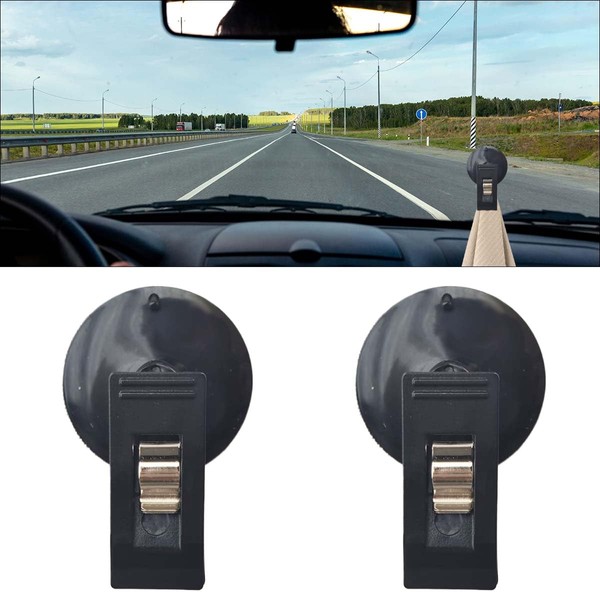 LAINLOY 2PCS Suction Cup Card Bill Clip, Car Sun Shade