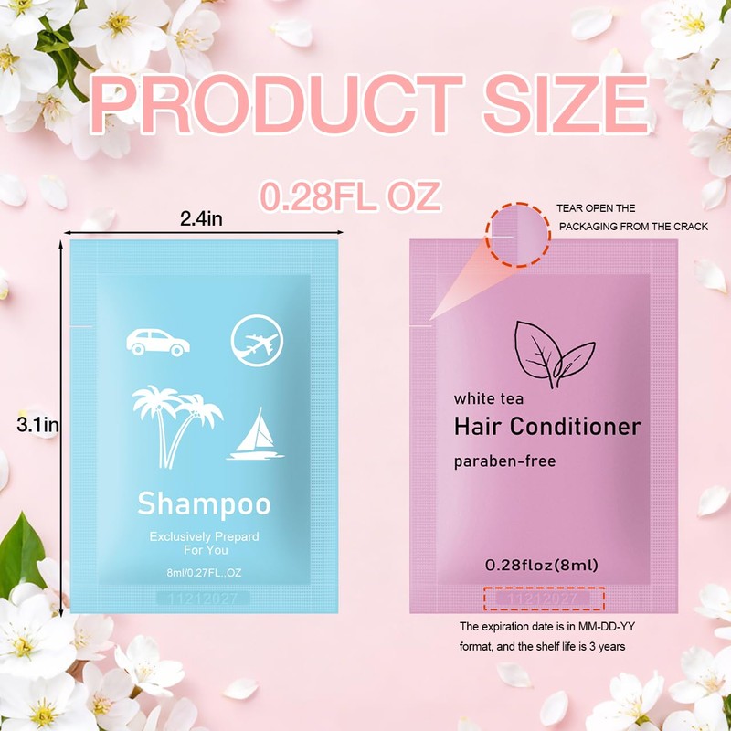 100Set Travel Shampoo and Conditioner Bulk,Shampoo Conditioner Set Travel
