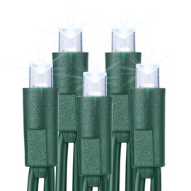 Brizled Cool White Christmas Lights, 33ft 100 LED Christmas Tree Lights, 5mm Wide Angle Xmas Lights, Connectable 120V UL Certified Christmas Lights String for Christmas Tree Party Indoor Outdoor Decor