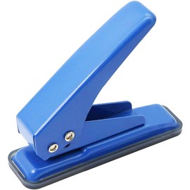 Hole Punches, Loose Leaf Punches, 1 Hole, 0.2 inches (6 mm), Pack of 20, Compact, Lightweight, Portable, Durable, DIY Manual, Office Supplies (Blue)