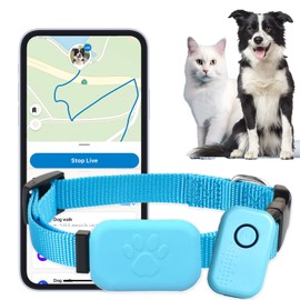 KOLGEIKJ Cat Tracker, Dog Tracker, Pet GPS Tracker for Dogs and Cats with No Monthly Fees for Location Tracking, Compatible with iOS/Android, Global Tracking Device for All Dogs and All Collars (B)