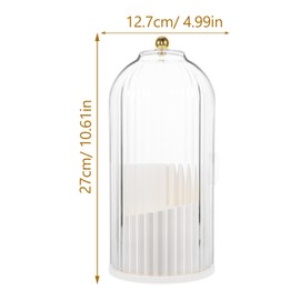 Makeup Brush Holder 360° Rotating Makeup Organizer Large Capacity Pen Cup with Lid