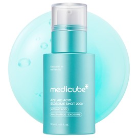 medicube Exosome Shot Azelaic Acid 2,000 PPM Spicule Facial Serum | Calm Redness Due to Dryness | Ideal for Use After Spot Care, Uneven Skin | Azelaic Acid, Niacinamide | Korean Skincare, 1.01 fl.oz