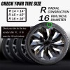 TSUINZ 4 Black Snap-On Wheel Covers for 16" Tires &