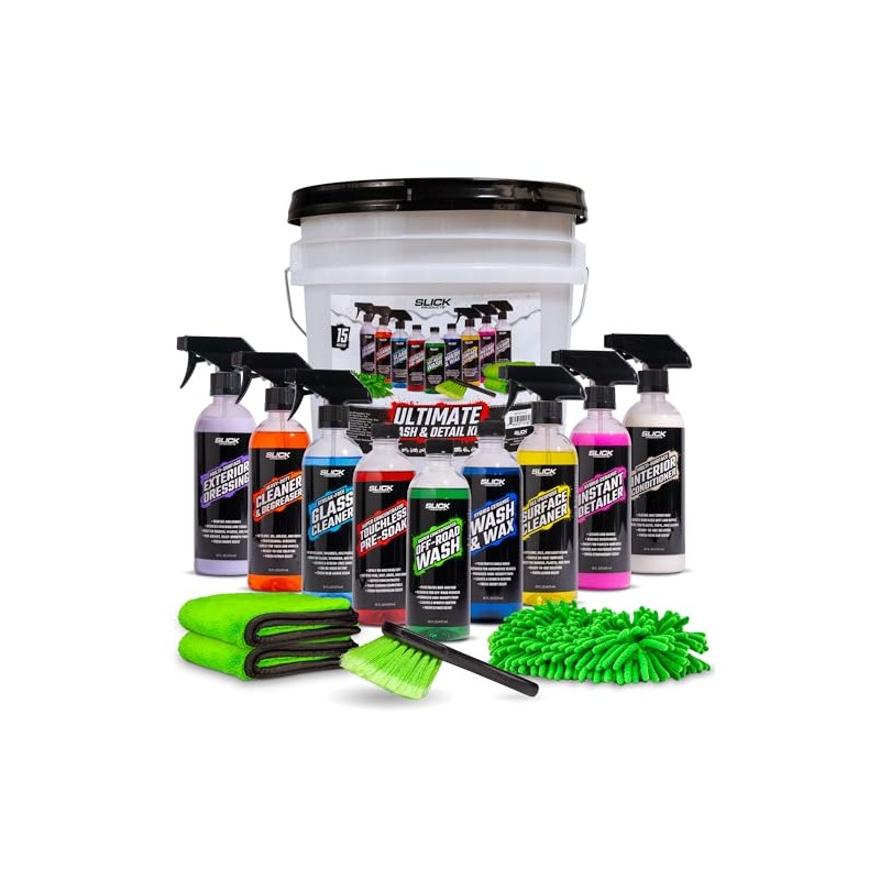 Slick Products Ultimate Wash & Detail Kit (15 Piece)
