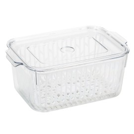 Kitchen Details Storage Container with Strainer Dimensions: 9.25" x 6.1" x 3.94"
