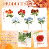 Wavyknot 6 Pcs Artificial Chrysanthemum Flower Blue and Orange Faux
